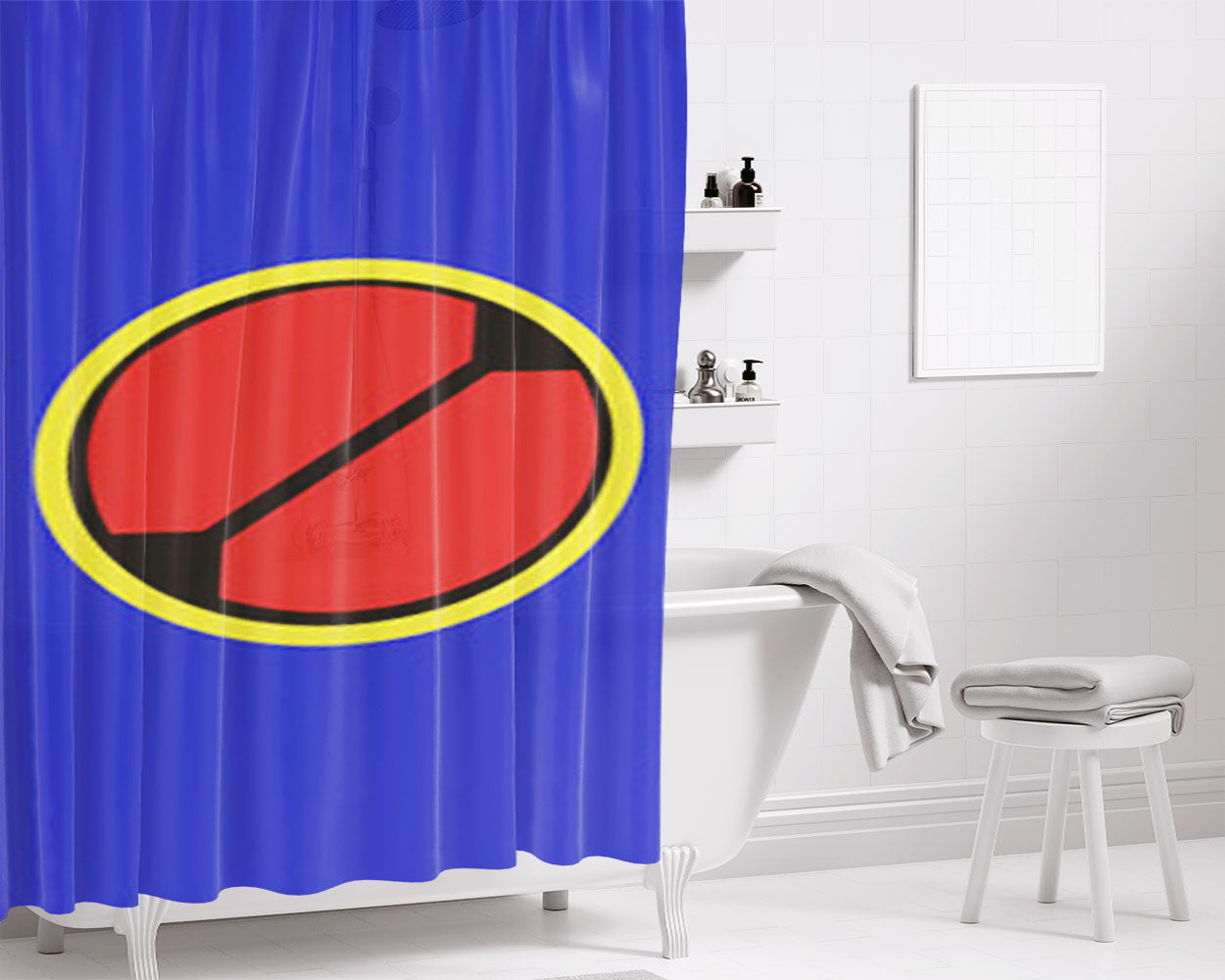 Mega Man Battle Networks Bathroom Shower Curtain Fabric Waterproof | 66 X 72 Inch