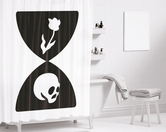 Memento Mori Bathroom Shower Curtain Fabric Waterproof | 66 X 72 Inch