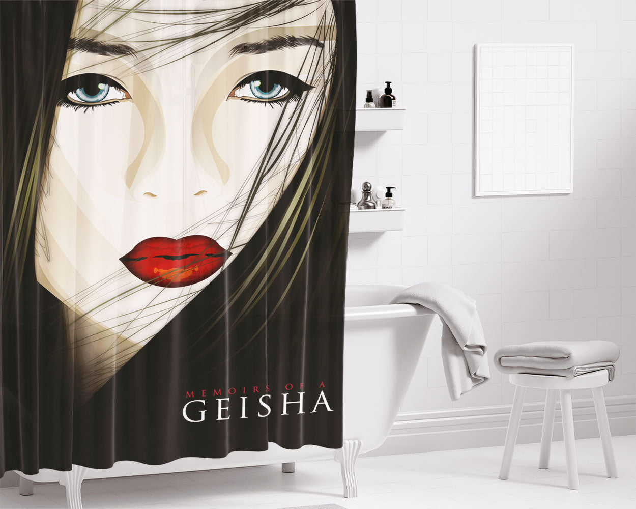 Memoirs Of A Geisha Bathroom Shower Curtain Fabric Waterproof | 66 X 72 Inch