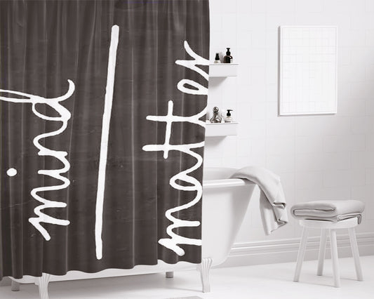 Mind Matter Bathroom Shower Curtain Fabric Waterproof | 66 X 72 Inch