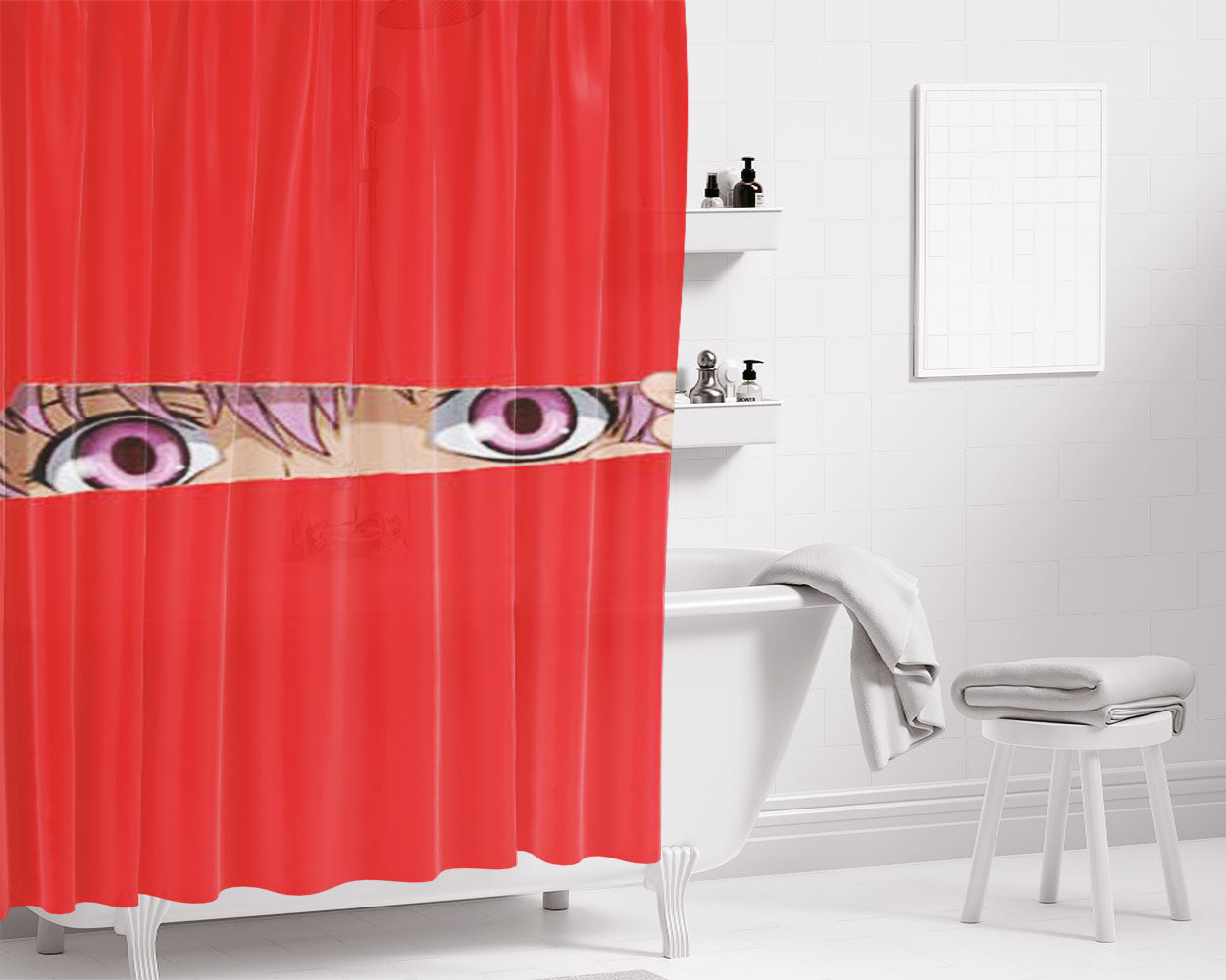 Mirai Nikki Rip Bathroom Shower Curtain Fabric Waterproof | 66 X 72 Inch