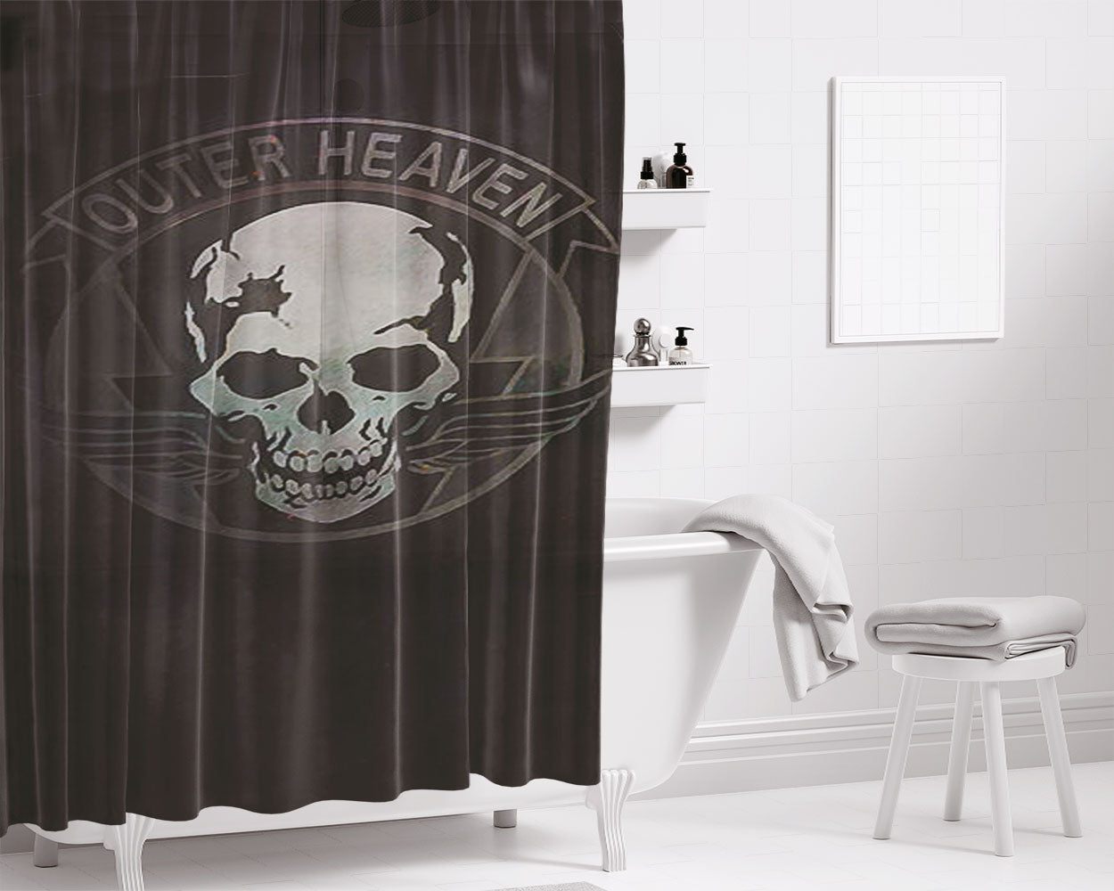 Outer Heaven Bathroom Shower Curtain Fabric Waterproof | 66 X 72 Inch