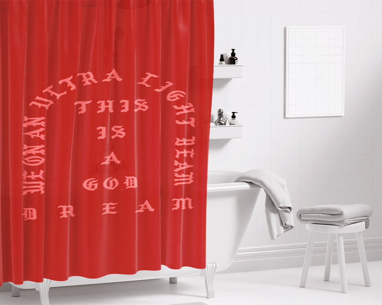 Pablo Bathroom Shower Curtain Fabric Waterproof | 66 X 72 Inch