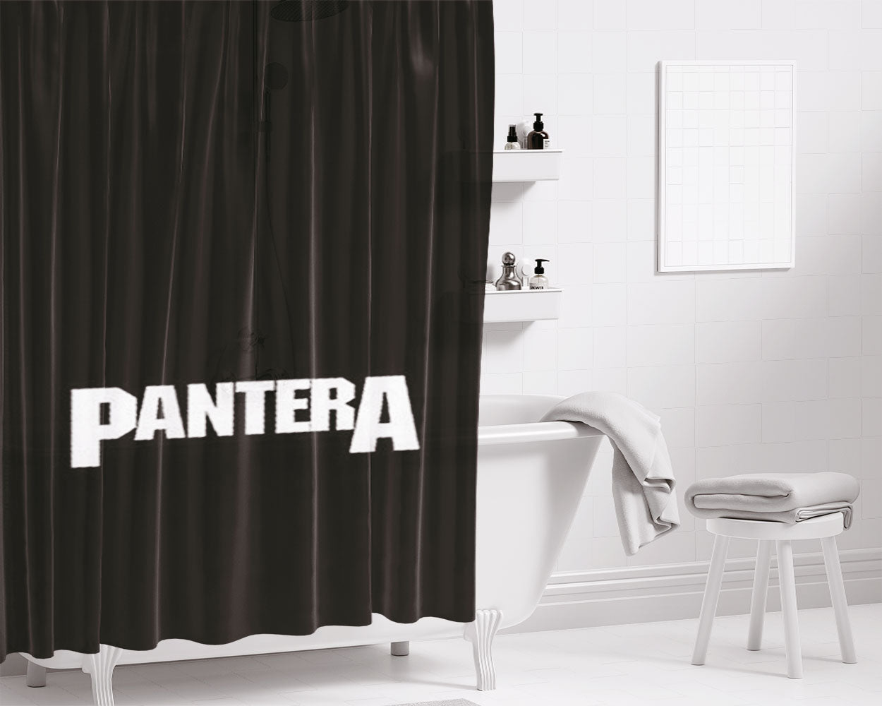 Pantera Bathroom Shower Curtain Fabric Waterproof | 66 X 72 Inch