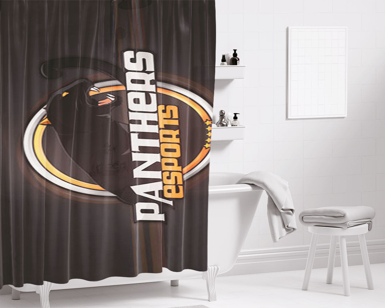 Panters Esports Bathroom Shower Curtain Fabric Waterproof | 66 X 72 Inch