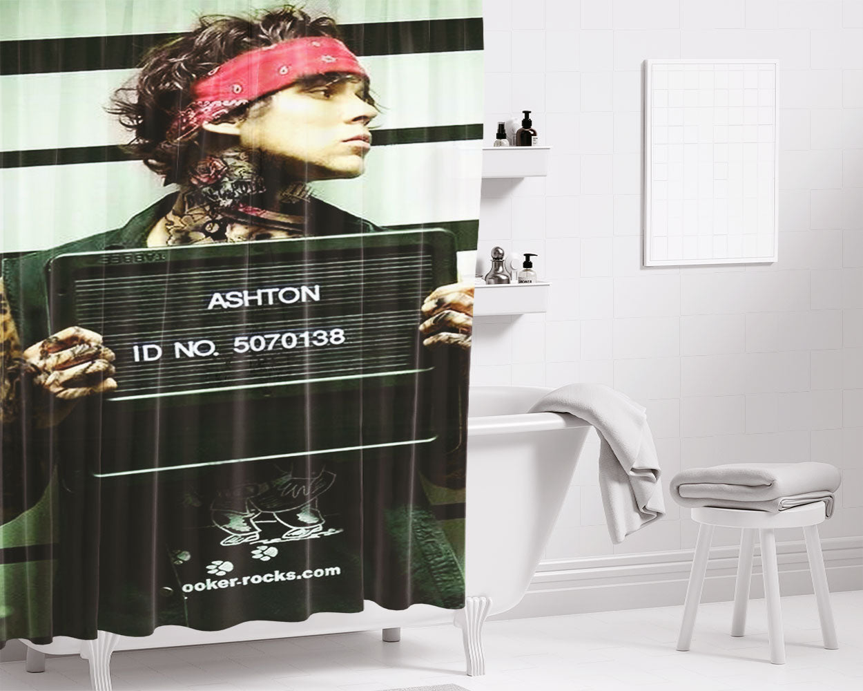 Really Punk Rock Ash Bathroom Shower Curtain Fabric Waterproof | 66 X 72 Inch