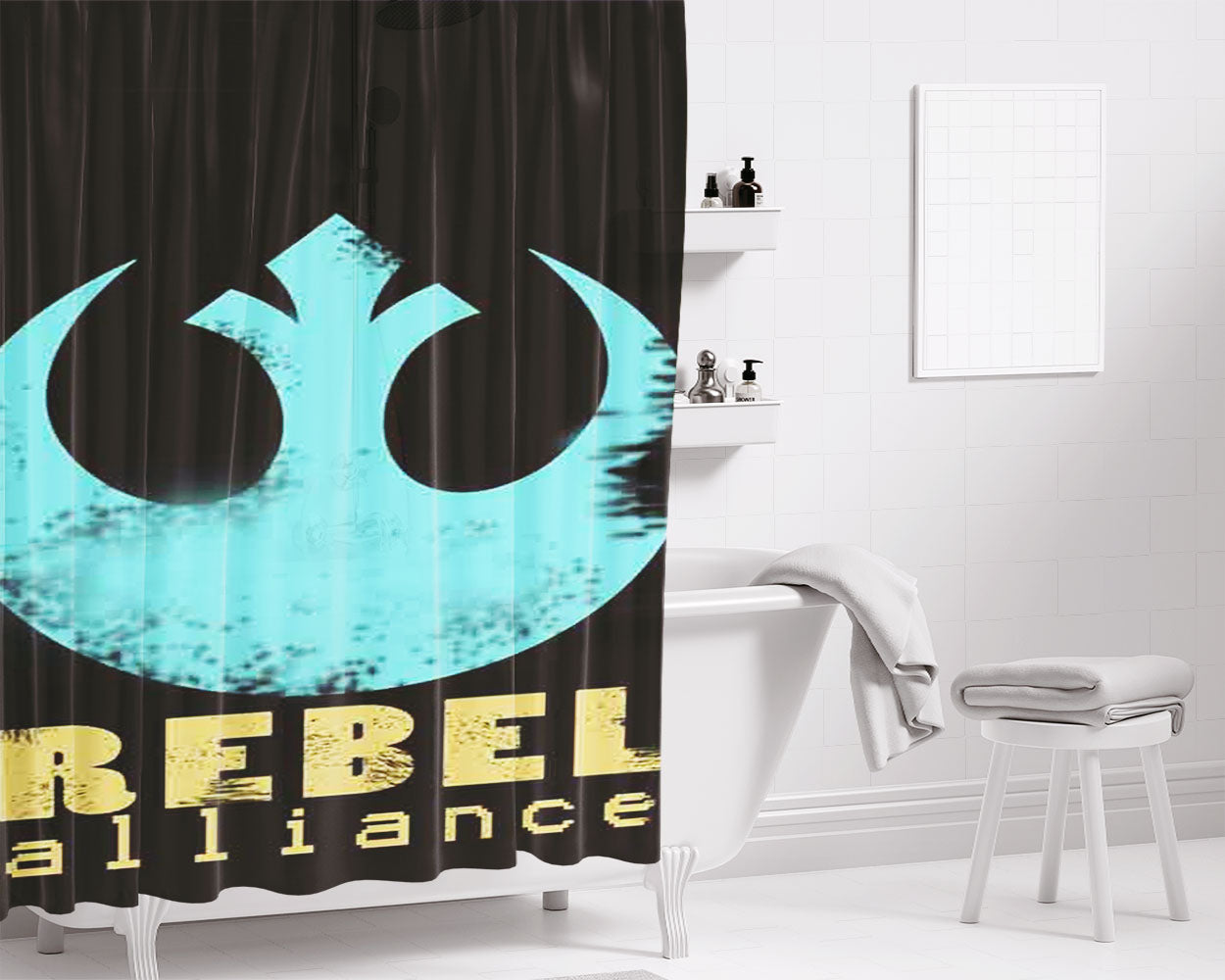 Rebel Alliance Bathroom Shower Curtain Fabric Waterproof | 66 X 72 Inch
