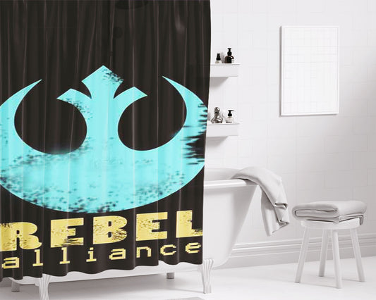 Rebel Alliance Bathroom Shower Curtain Fabric Waterproof | 66 X 72 Inch