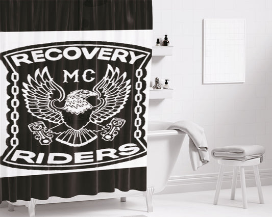 Recovery Riders Bathroom Shower Curtain Fabric Waterproof | 66 X 72 Inch