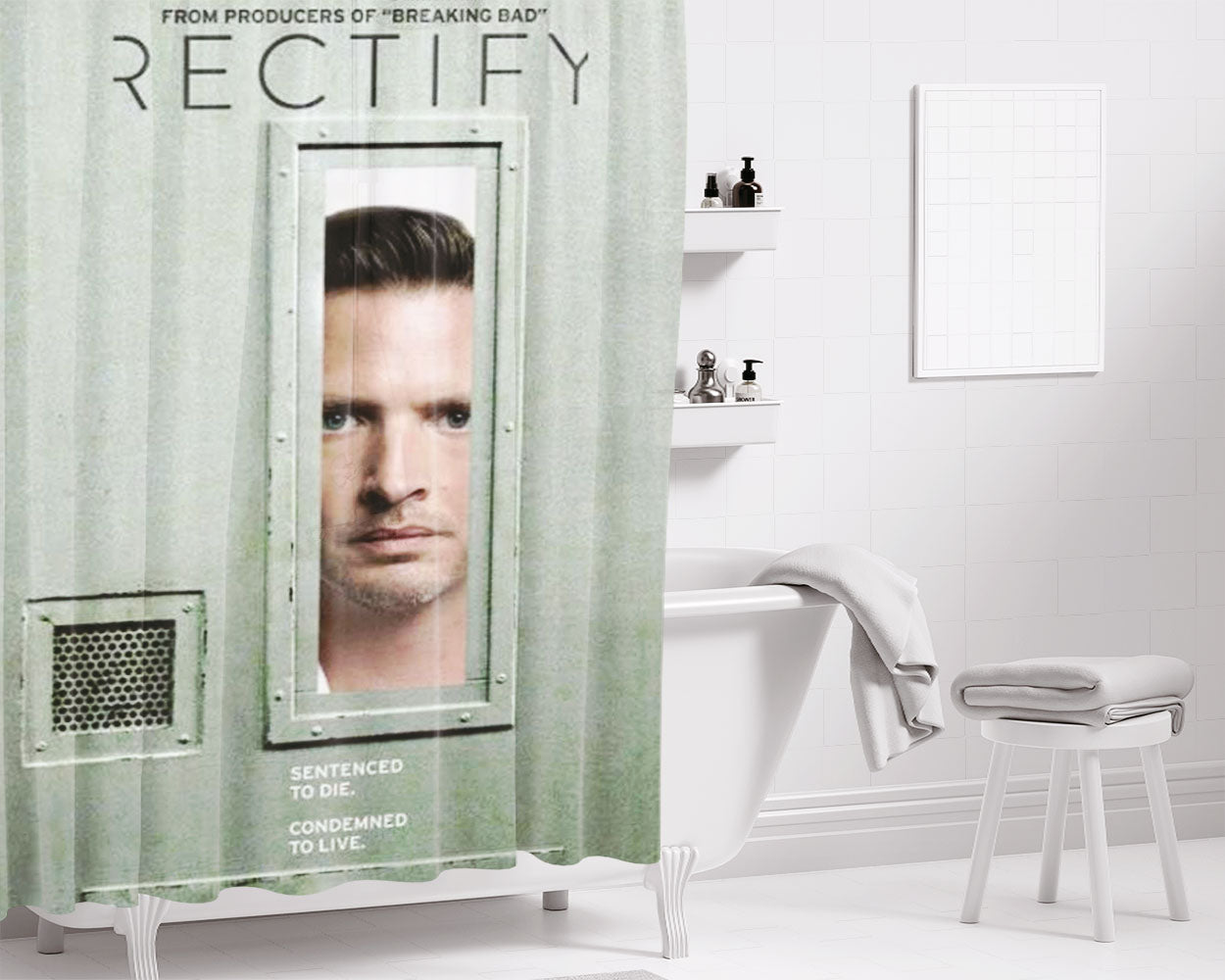 Rectify Bathroom Shower Curtain Fabric Waterproof | 66 X 72 Inch