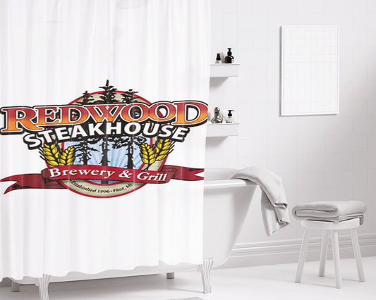 Redwood Steakhouse Bathroom Shower Curtain Fabric Waterproof | 66 X 72 Inch