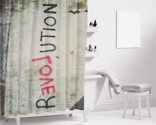 Reloveution Art Bathroom Shower Curtain Fabric Waterproof | 66 X 72 Inch