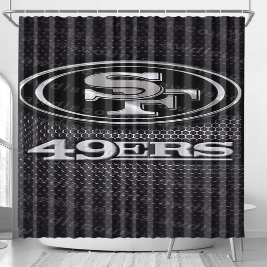 New San Francisco 49Ers Nfl Bathroom Shower Curtain Fabric Waterproof