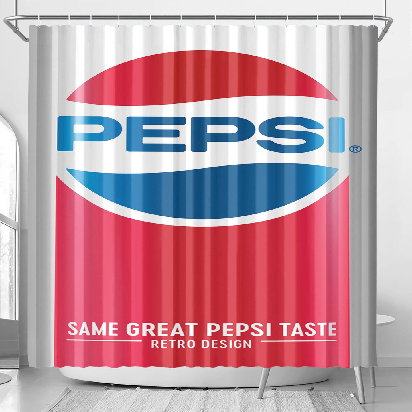 pepsi can retro classic design Bathroom Shower Curtain Fabric Waterproof