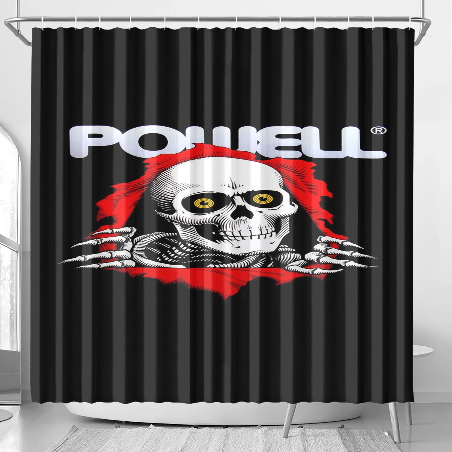 Powell Peralta Ripper Nature Bathroom Shower Curtain Fabric Waterproof | 66 X 72 Inch