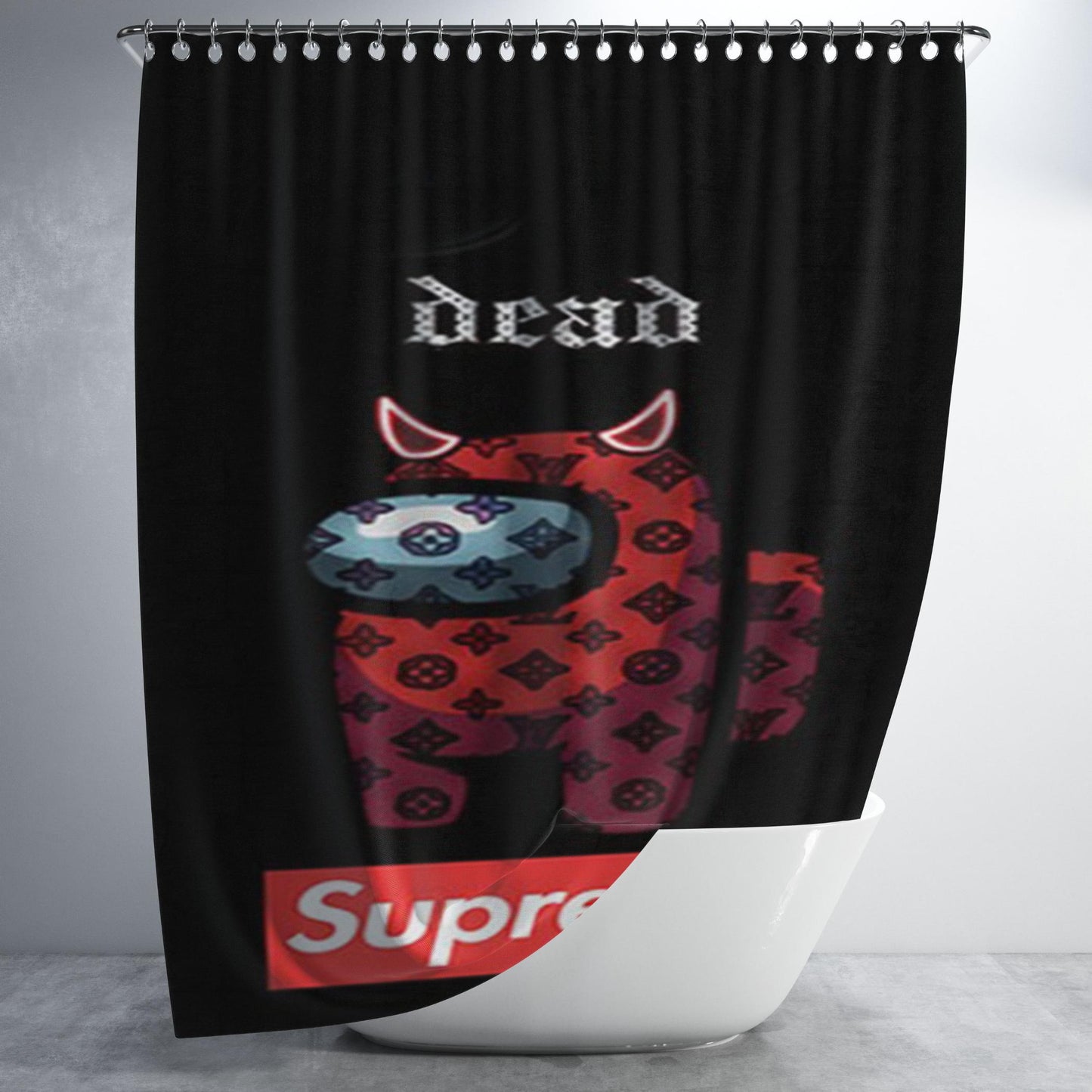 Among Us Supreme Bathroom Shower Curtain Fabric Waterproof | 66 X 72 Inch