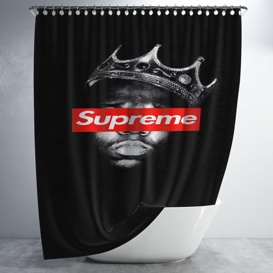 Biggie Supreme Bathroom Shower Curtain Fabric Waterproof | 66 X 72 Inch