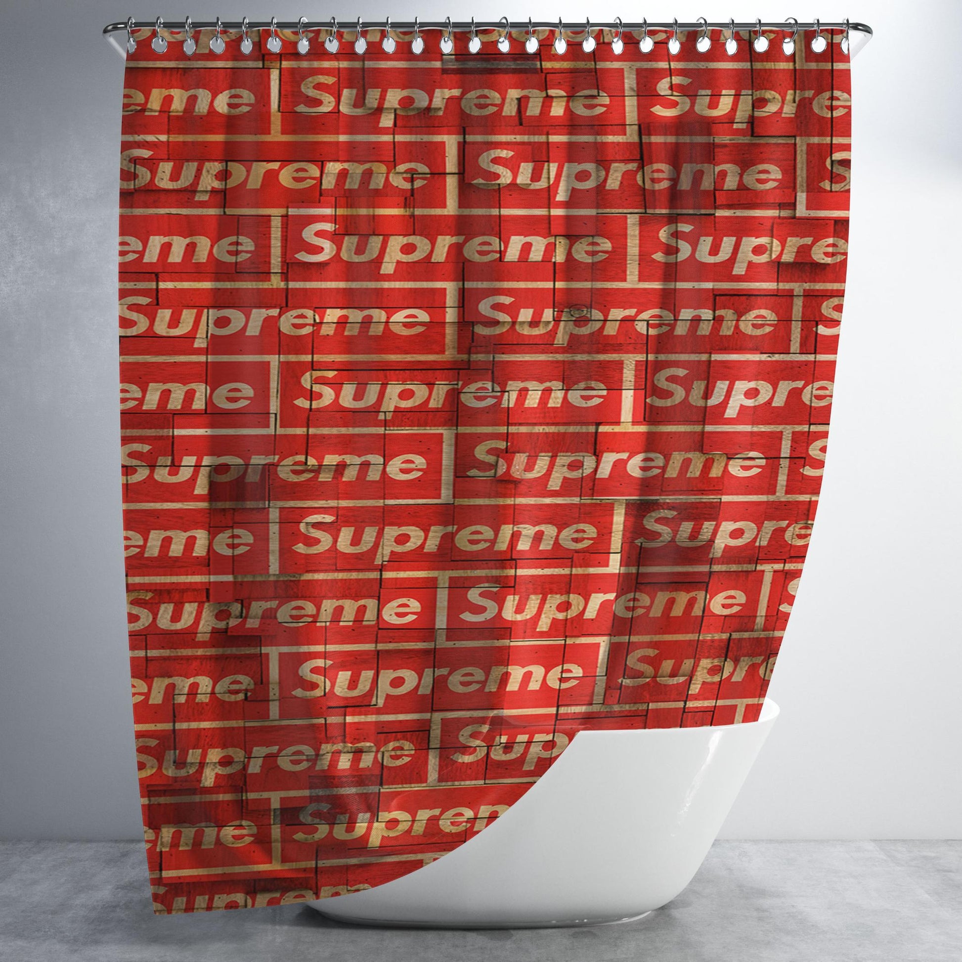 Block Supreme Bathroom Shower Curtain Fabric Waterproof | 66 X 72 Inch
