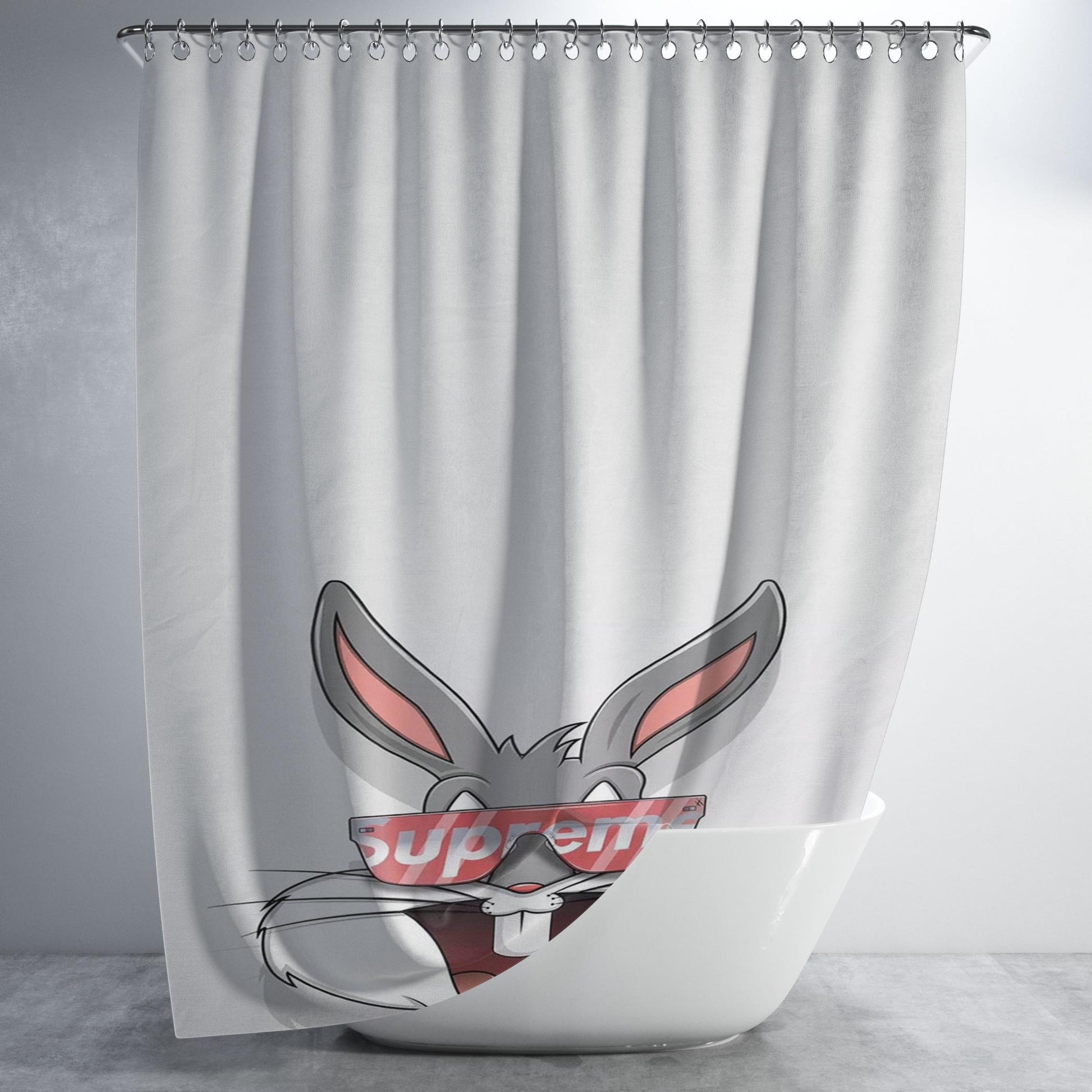 Bugs Bunny Supreme Bathroom Shower Curtain Fabric Waterproof | 66 X 72 Inch