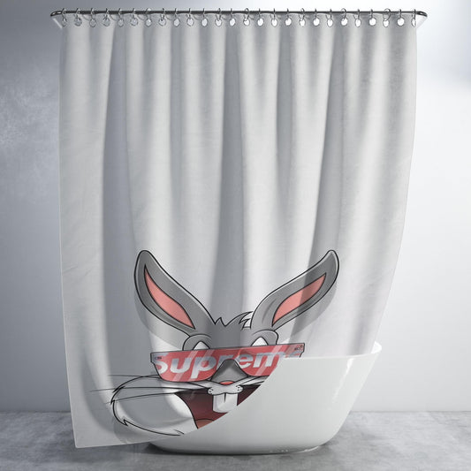 Bugs Bunny Supreme Bathroom Shower Curtain Fabric Waterproof | 66 X 72 Inch