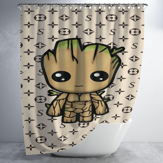 I Am Groot Supreme Bathroom Shower Curtain Fabric Waterproof | 66 X 72 Inch