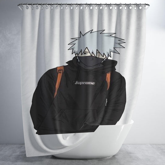 Kakashi Supreme Naruto Bathroom Shower Curtain Fabric Waterproof | 66 X 72 Inch