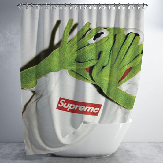 Kermit Supreme Bathroom Shower Curtain Fabric Waterproof | 66 X 72 Inch