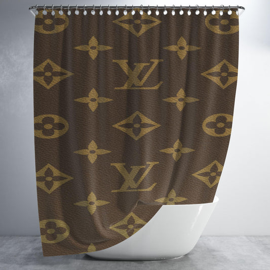 Louis Vuitton Prime Bathroom Shower Curtain Fabric Waterproof | 66 X 72 Inch