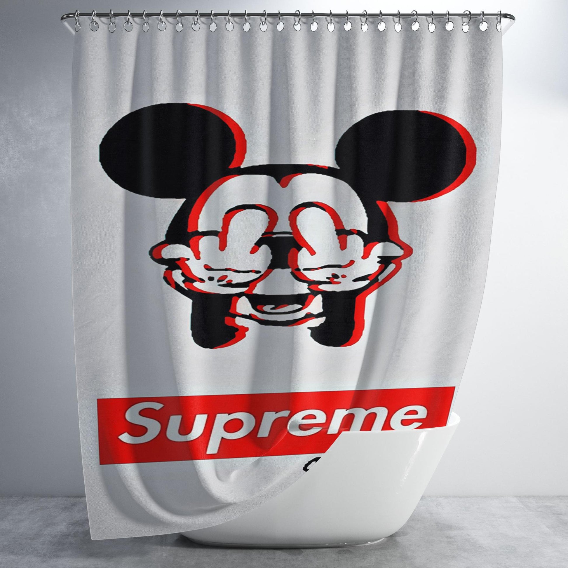 Mickey Mouse Dope Supreme Bathroom Shower Curtain Fabric Waterproof | 66 X 72 Inch