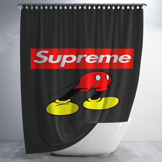 Mickey Supreme Bathroom Shower Curtain Fabric Waterproof | 66 X 72 Inch