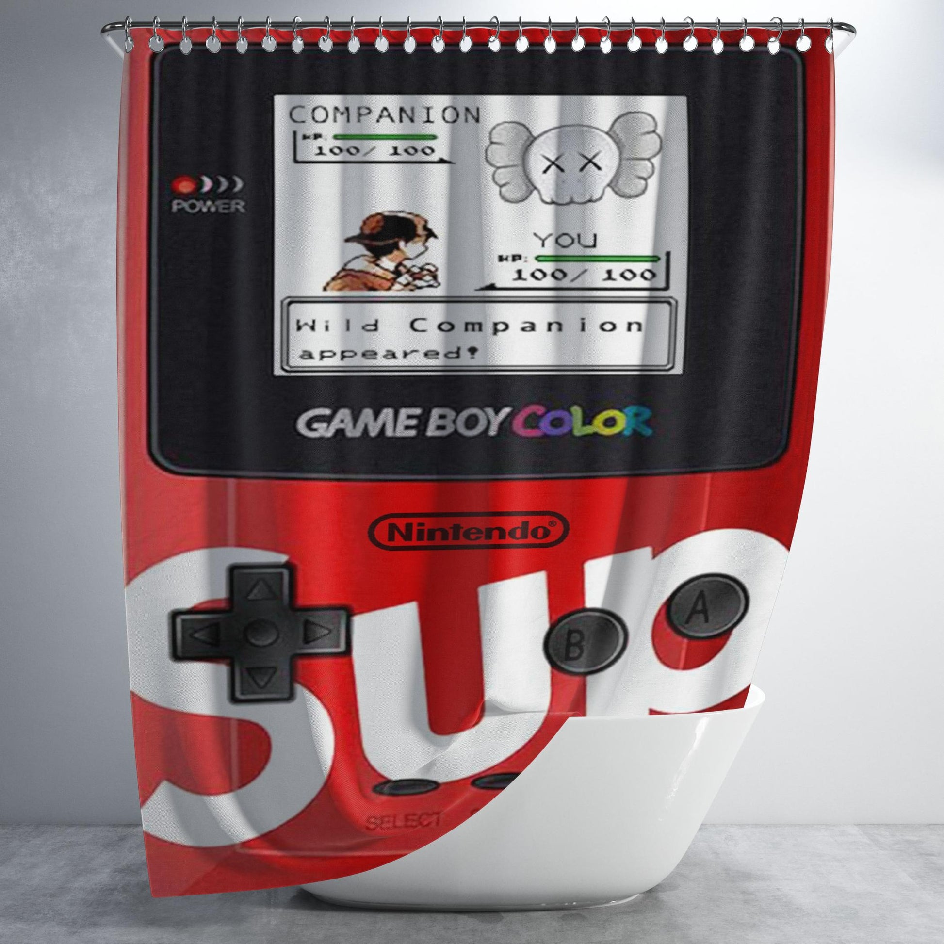 Nintendo Supreme Bathroom Shower Curtain Fabric Waterproof | 66 X 72 Inch