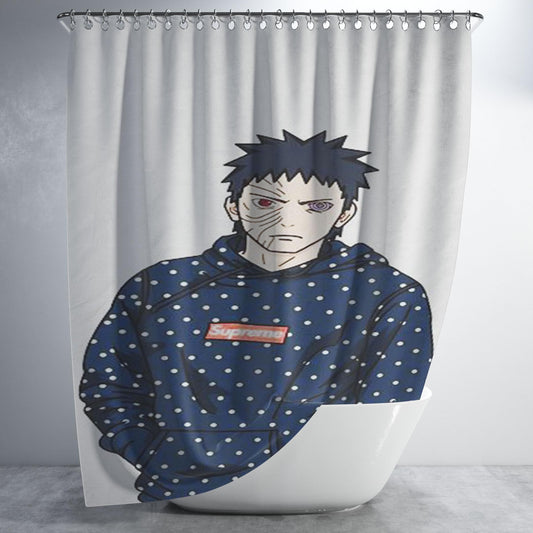 Obito Supreme Polkadot Bathroom Shower Curtain Fabric Waterproof | 66 X 72 Inch