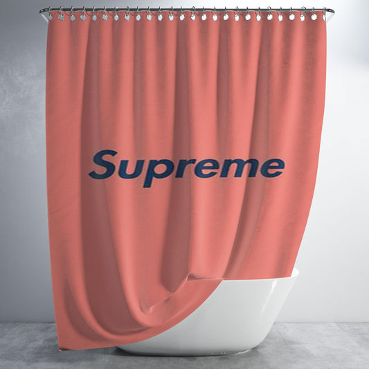 Pink Supreme Bathroom Shower Curtain Fabric Waterproof | 66 X 72 Inch