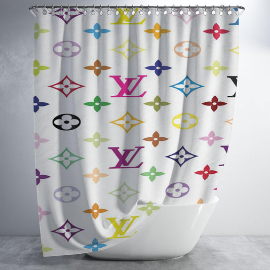 Rainbow Supreme X Louis Vuitton Bathroom Shower Curtain Fabric Waterproof | 66 X 72 Inch