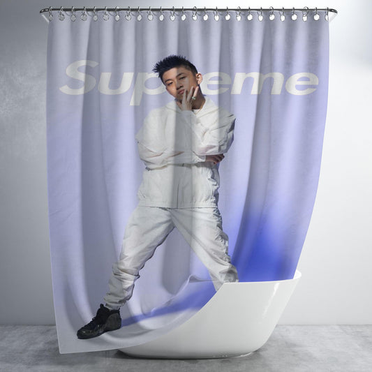 Rich Brian Supreme Bathroom Shower Curtain Fabric Waterproof | 66 X 72 Inch