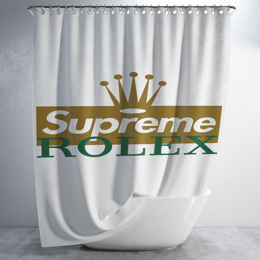 Rolex Supreme Bathroom Shower Curtain Fabric Waterproof | 66 X 72 Inch