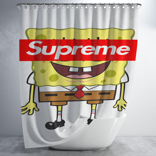 Spongebob Supreme Bathroom Shower Curtain Fabric Waterproof | 66 X 72 Inch