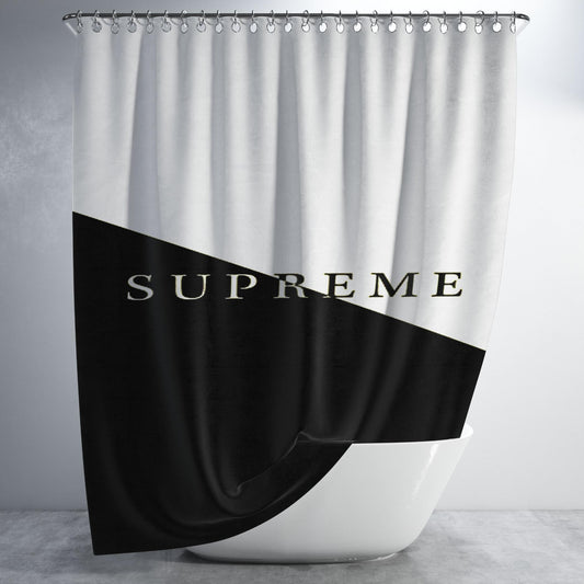 Supreme 2 Bathroom Shower Curtain Fabric Waterproof | 66 X 72 Inch