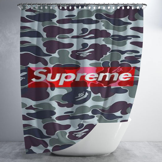 Supreme 49 Bathroom Shower Curtain Fabric Waterproof | 66 X 72 Inch