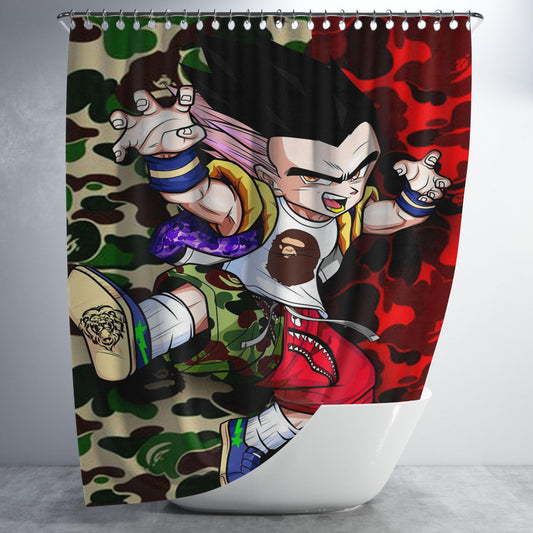 Supreme Bape Goku Bathroom Shower Curtain Fabric Waterproof | 66 X 72 Inch