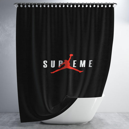 Supreme Basketball Bathroom Shower Curtain Fabric Waterproof | 66 X 72 Inch