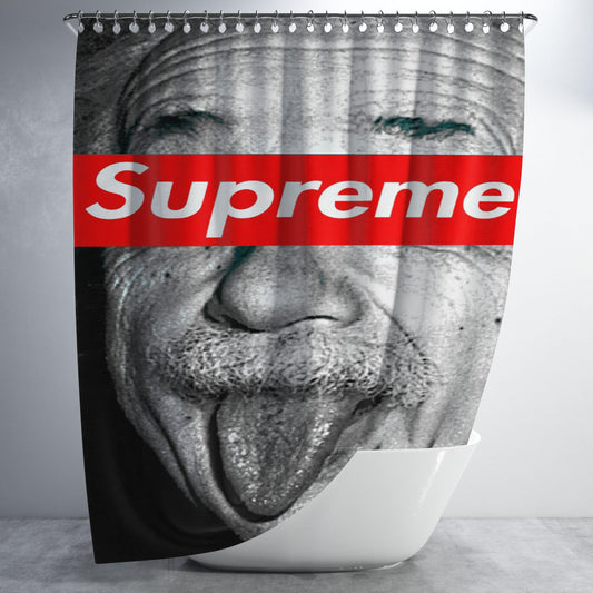 Supreme Bomba Atomica Albert Einstein Bathroom Shower Curtain Fabric Waterproof | 66 X 72 Inch