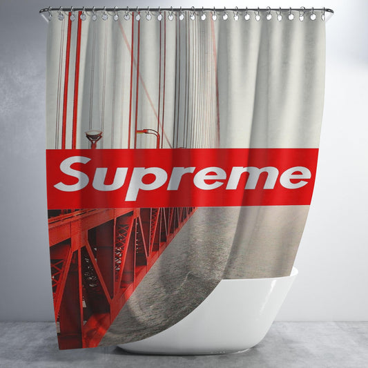 Supreme Bridge Bathroom Shower Curtain Fabric Waterproof | 66 X 72 Inch