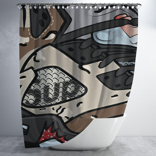 Supreme Camo Shoes Bathroom Shower Curtain Fabric Waterproof | 66 X 72 Inch