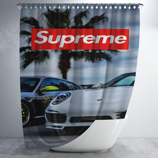 Supreme Car Bathroom Shower Curtain Fabric Waterproof | 66 X 72 Inch