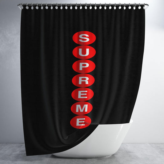 Supreme Circle Bathroom Shower Curtain Fabric Waterproof | 66 X 72 Inch