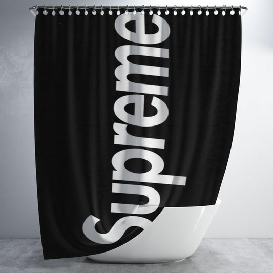 Supreme Classic Bathroom Shower Curtain Fabric Waterproof | 66 X 72 Inch