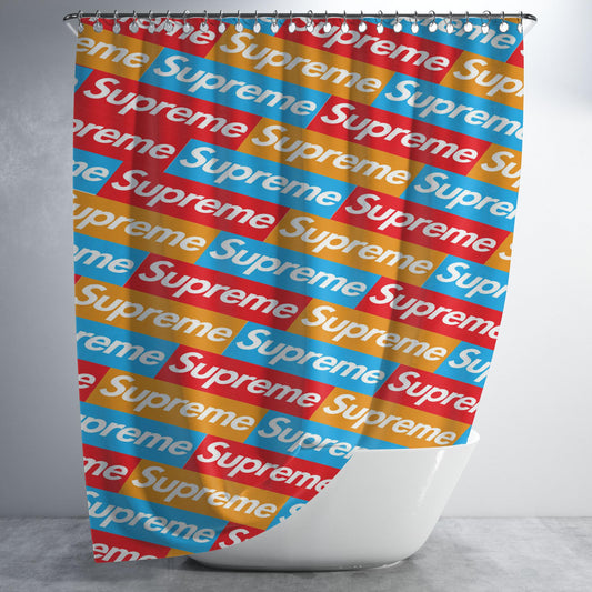 Supreme Color Bathroom Shower Curtain Fabric Waterproof | 66 X 72 Inch