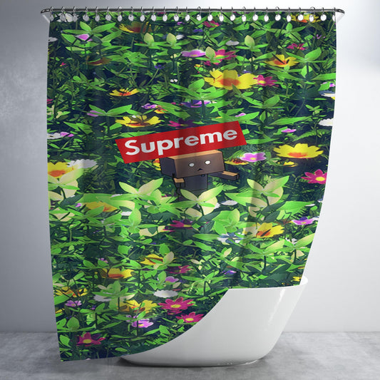 Supreme Danbo Bathroom Shower Curtain Fabric Waterproof | 66 X 72 Inch