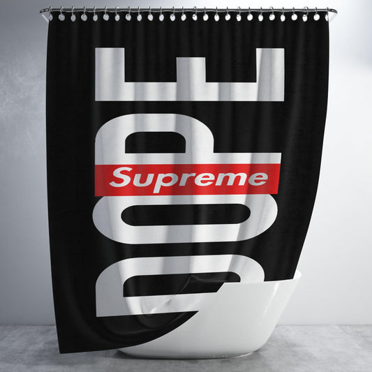 Supreme Dope Bathroom Shower Curtain Fabric Waterproof | 66 X 72 Inch